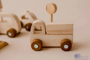 Wooden Vehicle Play Set - QToys | Wooden Toy NZ by Curious Moonbeam