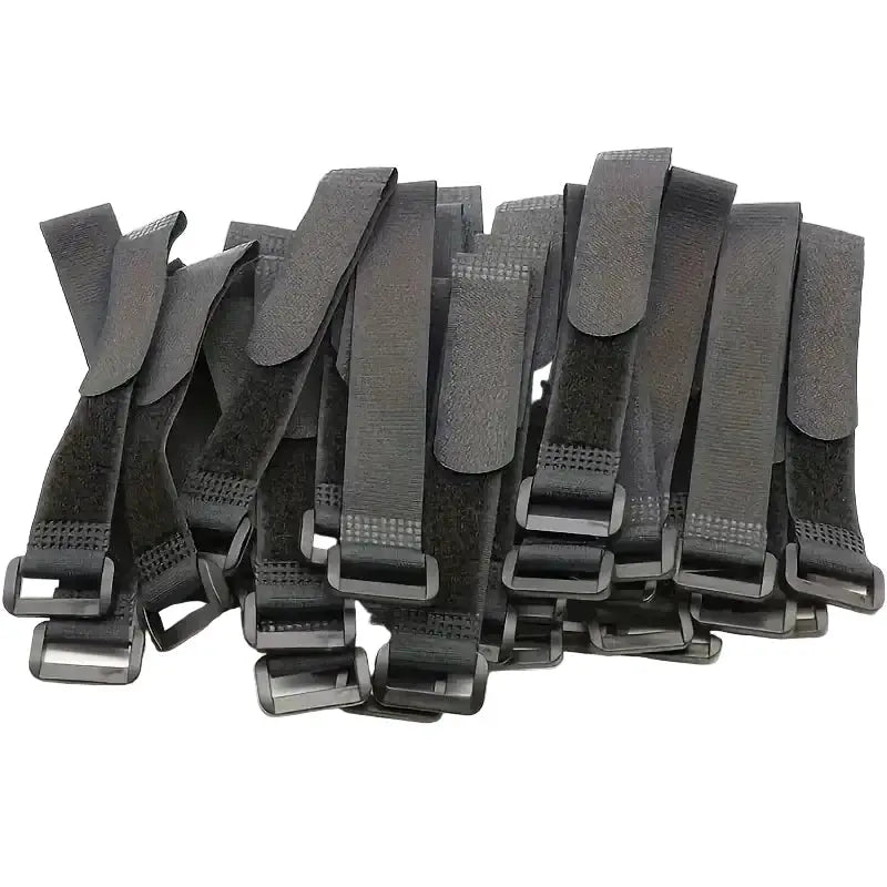 Habicare Reusable Black Nylon Hook & Loop Cable Ties Reusable Black Nylon Hook & Loop Cable Ties