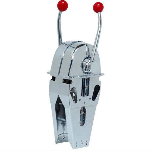 Twin Engine Control - Dual Action - chrome binnacle with dual levers for throttle and gear operation.