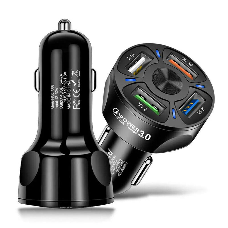 12V Car Cigarette Lighter Socket Dual QC3.0 USB Ports Fast Charger Power Adapter Car Charger by salelink.co.nz