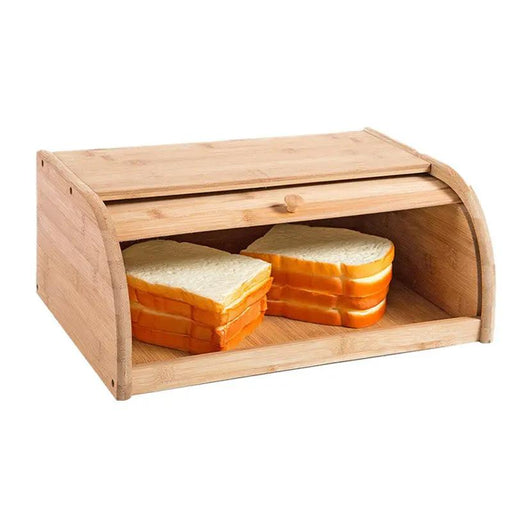 Bamboo Bread Bin Storage Box by salelink.co.nz