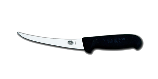 Victorinox Boning Knife 5.6603.15cm Curved Blade Black Handle on a white background