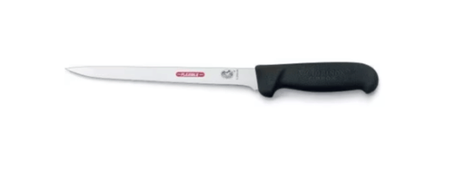 Victorinox Filleting Knife 5.3763.20cm Black Handle with flexible blade and black Fibrox handle.