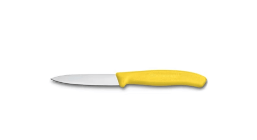 Victorinox Paring Knife 6.7606 - 8cm Yellow Handle with ergonomic yellow handle and stainless steel blade.