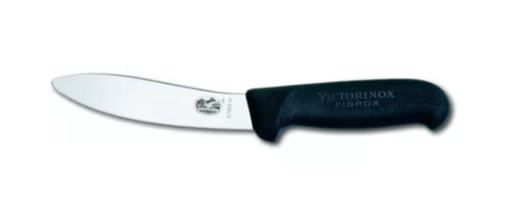 Victorinox Skinning Knife 5.7903.12cm Black Handle with ergonomic Fibrox handle and durable blade for meat processing.