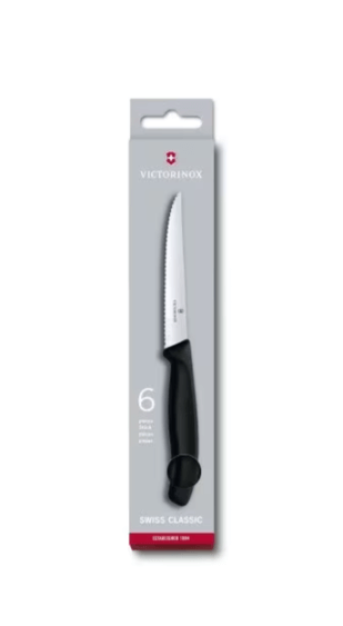 Victorinox Steak 11cm Knife Set 6 piece Swiss Classic knife in packaging, designed for precision cutting.