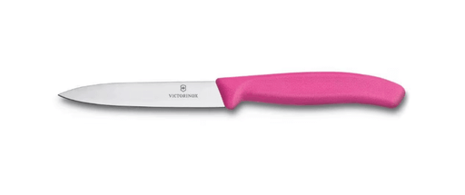 Victorinox Vegetable Knife 6.7706 - 10cm Pink Handle with ergonomic pink handle and stainless steel blade.