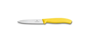 Victorinox Vegetable Knife 6.7706 - 10cm Yellow Handle with a sharp blade and ergonomic yellow grip.