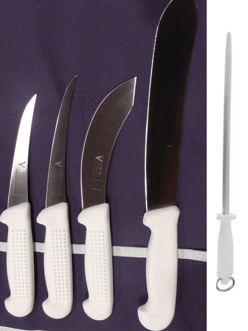 Victory Knives BUTCHERS KNIFE SET 5 PIECE CANVAS ROLL Butchers Set BTS
