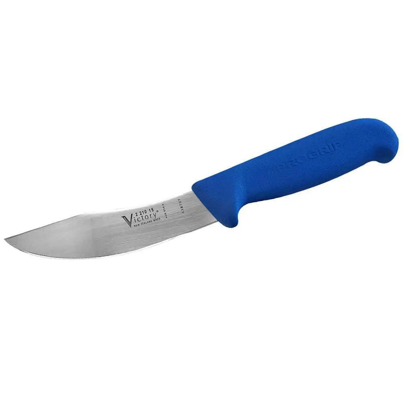Victory Knives Butchers Knives Blue Progrip P J Sheep Skinning Knife 15cm S/S Progrip 2-210-15-200B Victory Knives Sheep Skinning Knife Progrip 15cm