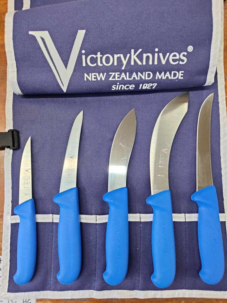 Victory Hunting Skinning Boning Knife Set Blue - Action Outdoors Kiwi