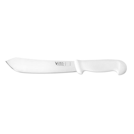 Victory Knives Butchers Knives White Handle BULLNOSE BUTCHERS KNIFE 20cm 2-600-20-111