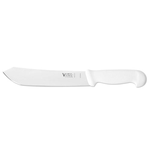 Victory Knives Butchers Knives White Handle BULLNOSE BUTCHERS KNIFE 22cm 2-600-22-111