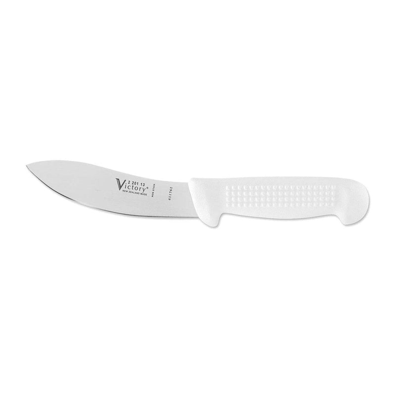 Sheep Skinning Knife 13cm 2-201-13-115 with white handle and stainless steel blade for meat processing.