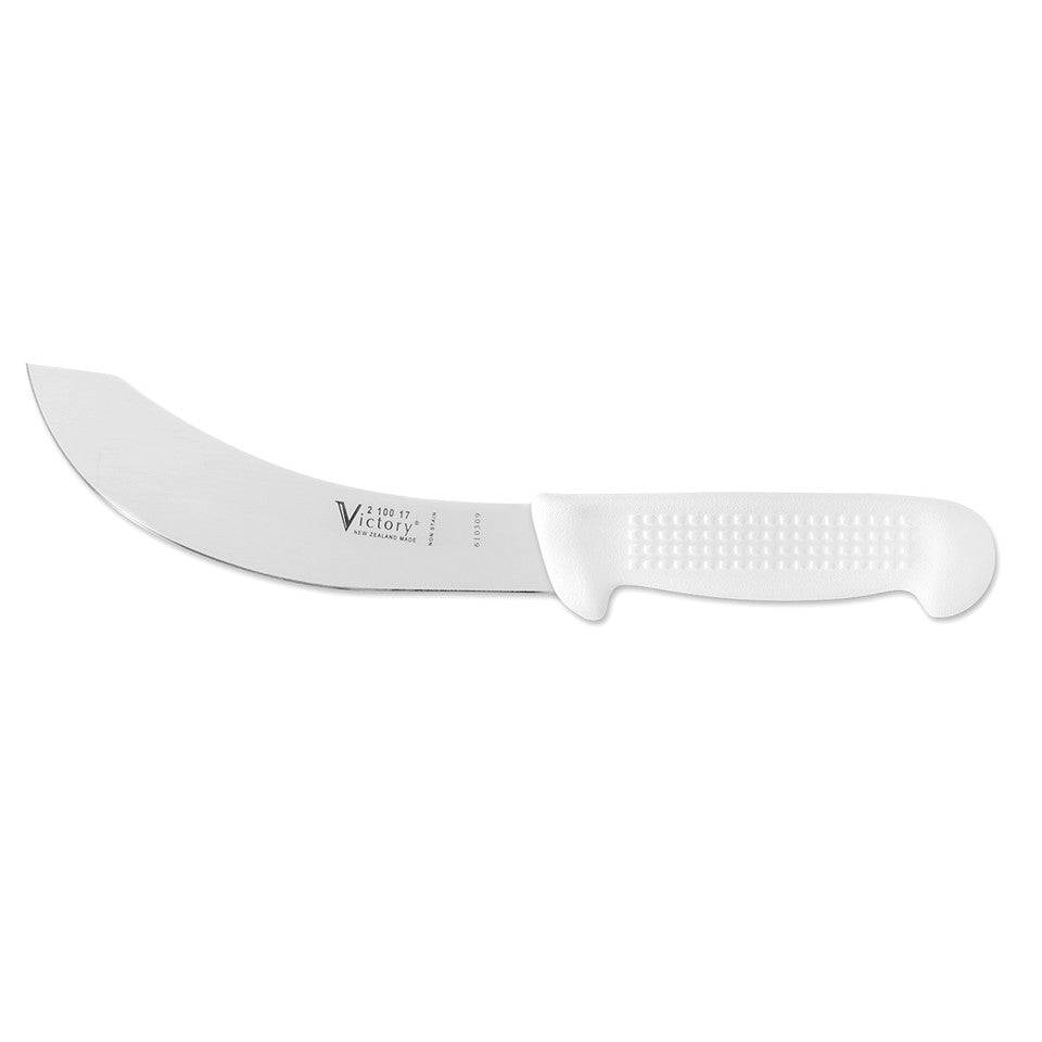 Victory Knives Butchers Knives White Handle SKINNING KNIFE 17cm - Box of 6