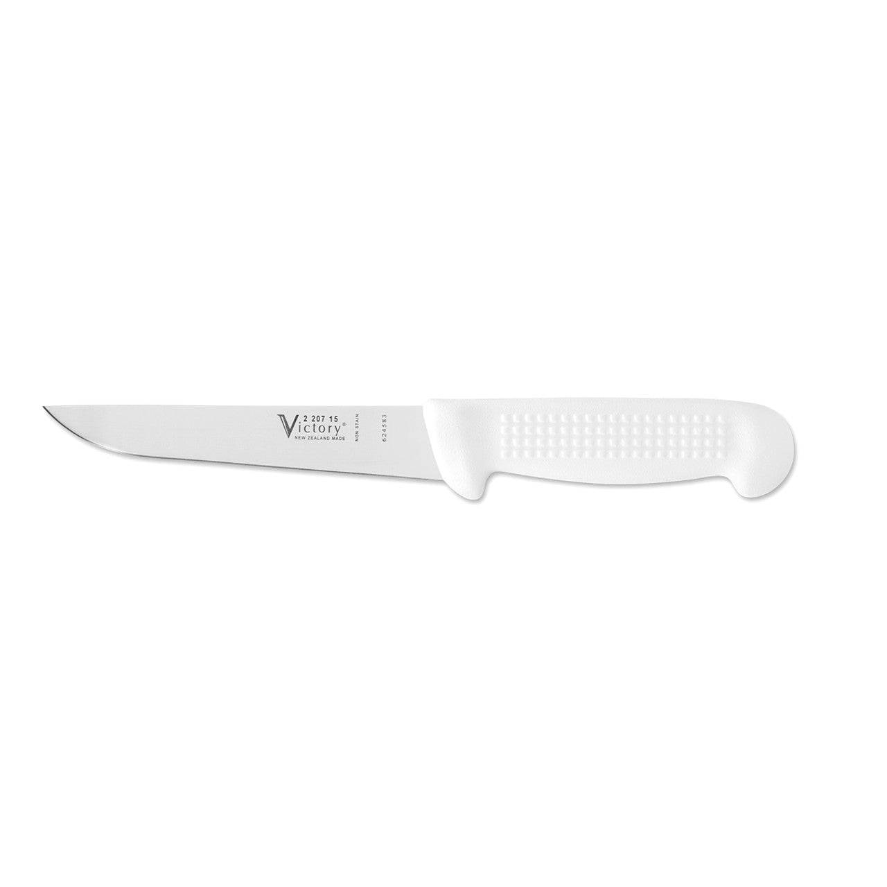 Victory Knives Butchers Knives White Handle Y-CUT KNIFE 15cm - Box of 6