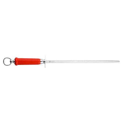 FLUGEL 305 FINE 30 cm - No. 4 Steel Pro Range, steel sharpening rod with red handle.