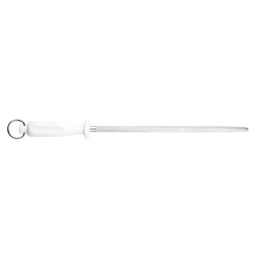FLUGEL 305 SUPERFINE STEEL 30 cm - No 5 sharpening steel with white handle and long blade