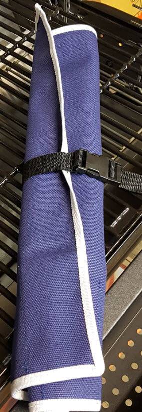 Fisherman's Knife Set with Sharpener 5 set knife wrap rolled and secured with a strap