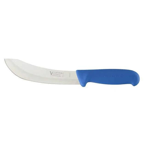Euro Skin Knife  Progrip 2-100-18-HG16-200B with stainless steel blade and blue ergonomic handle.