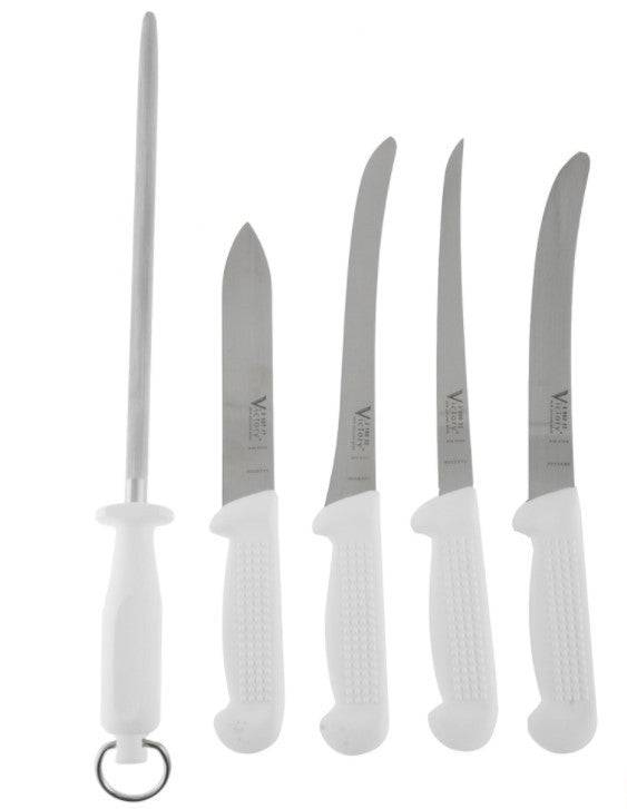 Victory Knives General Fisherman's Knife Set with Sharpener 5 set