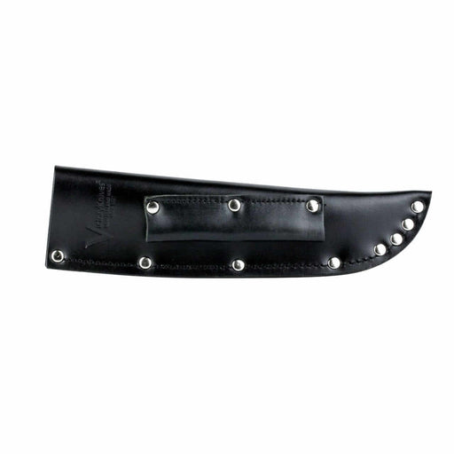 Leather Pig Sticking  Black Sheath for knife blade protection and storage. Durable black leather design.
