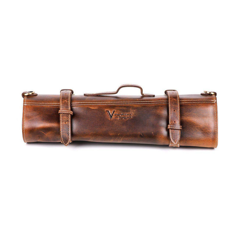Victory Leather Knife Rolls-11 Pockets, quality leather knife roll for safe storage of knives up to 30cm.
