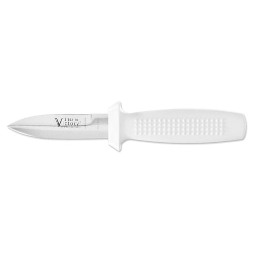 Double Edge Oyster Knife 10cm 2-602-10-116W, professional oyster shucker knife with durable handle.