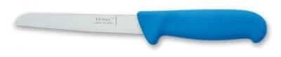 Packer's Knife 12cm with a blue handle and a sharp stainless steel blade for efficient cutting.