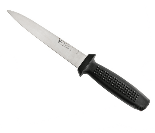 Pig Sticker Knife 18cm Blade 2-317-18-116 with stainless steel blade and black handle.