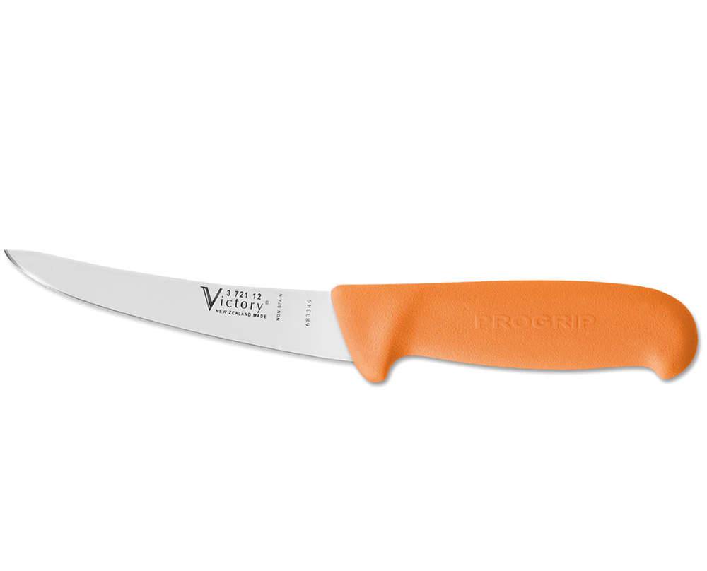 Victory-Curved Boning Knife 12cm Orange BOX 6 - Action Outdoors Kiwi