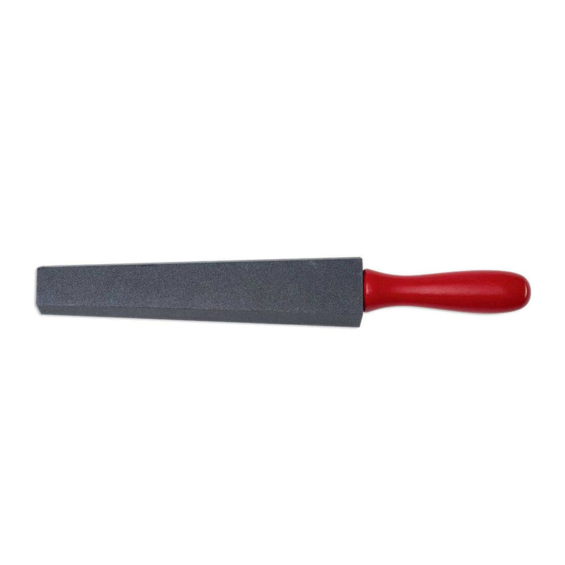 Utility File 230 MM with a red handle, ideal for fishermen to quickly sharpen knives.