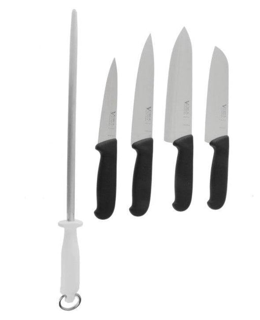 Victory Chef's Knife Set - Knives & Sharpener with professional knives and a sharpener for culinary precision.