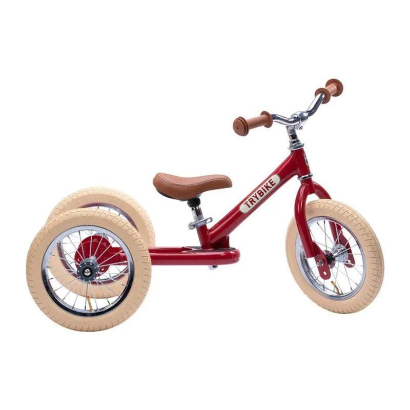 Red Vintage Balance Bike & Trike – Trybike | Balance Bike NZ by Curious Moonbeam