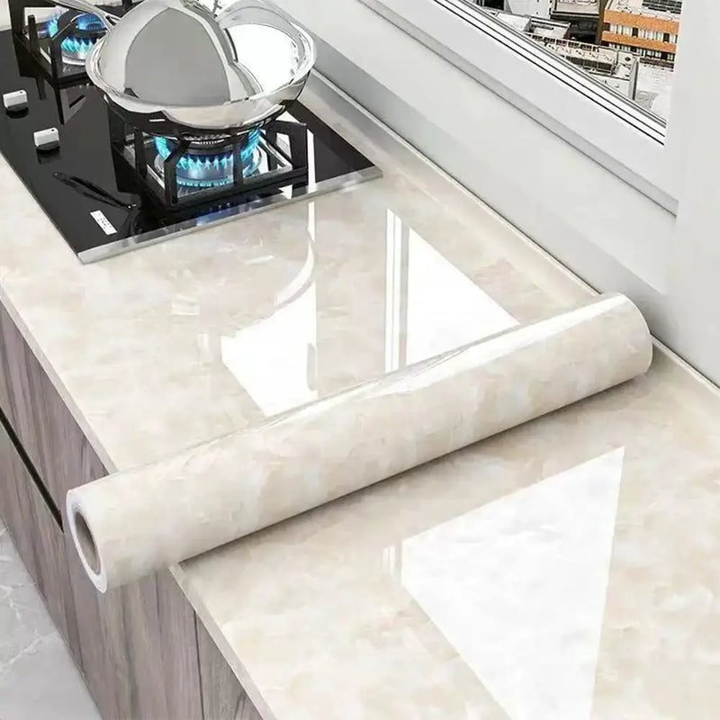 Vinyl Marble Wallpaper – Waterproof (8 designs available) by Habicare