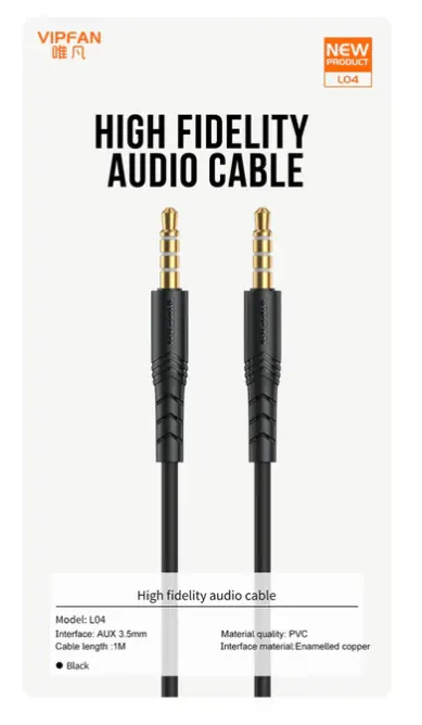 VipFan Premium Aux Cable 1 Meter L04 by techplus