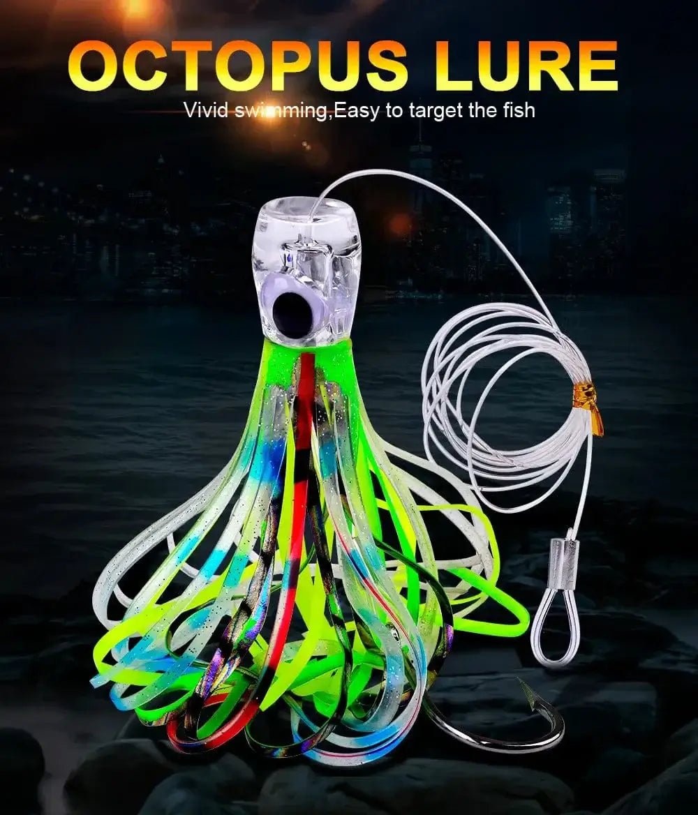 China China 17CM/70G 23CM/96G 2 Kinds of Professional Ocean Squid Boat Fishing Lures with Wire Bait and Squid Soft Lure for Trolling tuna