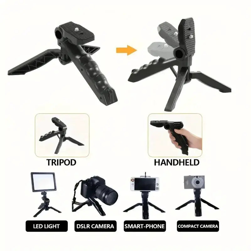Vlogging Kit with Tripod, Mic & LED Light for Smartphones (6 in 1) by Habicare