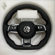 Volkswagen Golf Steering Wheel (Smooth Leather+Perforated Leather) #04 by CARBONISE