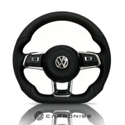 Volkswagen Golf Steering Wheel (Smooth Leather+Perforated Leather) #04 by CARBONISE