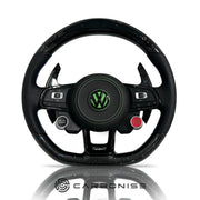 Volkswagen Golf Steering Wheel (Forged Carbon Fiber+Perforated Leather) #05 by CARBONISE