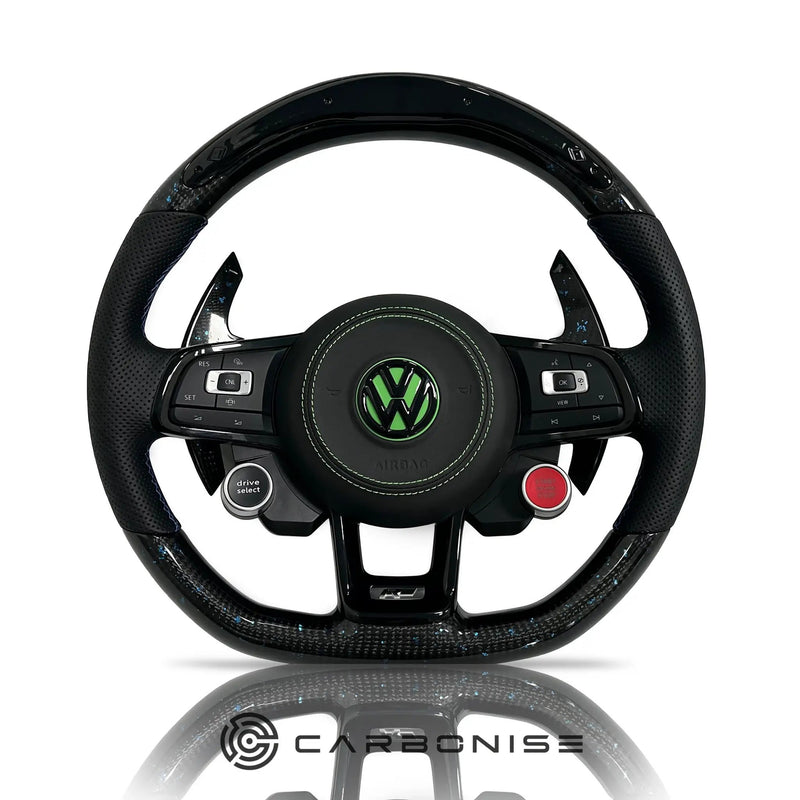 Volkswagen Golf Steering Wheel (Forged Carbon Fiber+Perforated Leather) #05 by CARBONISE