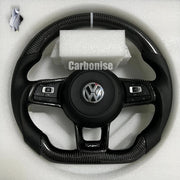 Volkswagen Golf Steering Wheel (Carbon Fiber+Perforated Leather) #06 by CARBONISE