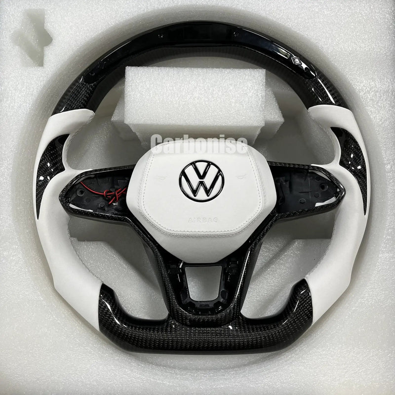 Volkswagen Golf Steering Wheel (Carbon Fiber+Smooth Leather) #07 by CARBONISE