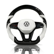 Volkswagen Golf Steering Wheel (Carbon Fiber+Smooth Leather) #07 by CARBONISE