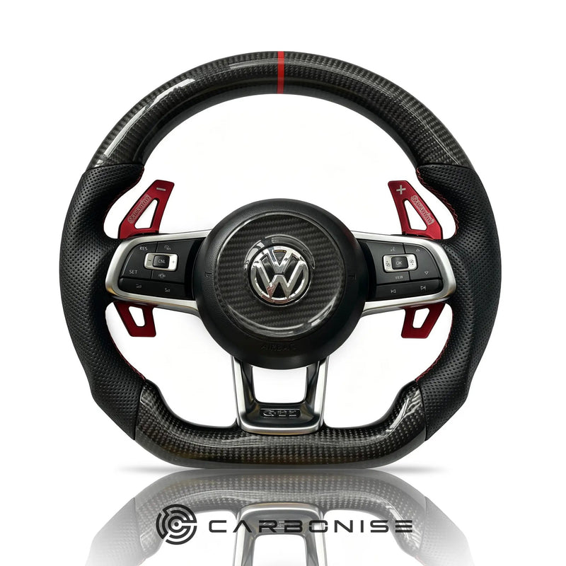 Volkswagen Golf Steering Wheel (Carbon Fiber+Perforated Leather) #09 by CARBONISE