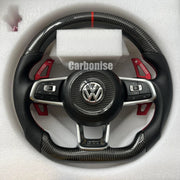Volkswagen Golf Steering Wheel (Carbon Fiber+Perforated Leather) #09 by CARBONISE