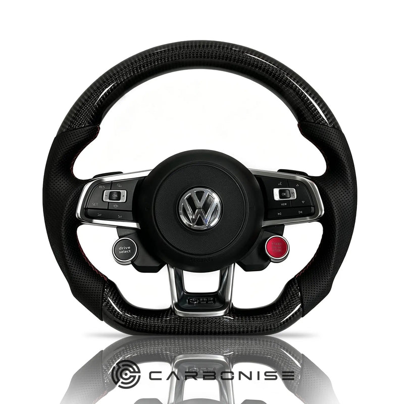 Volkswagen Golf Steering Wheel (Carbon Fiber+Perforated Leather) #11 by CARBONISE