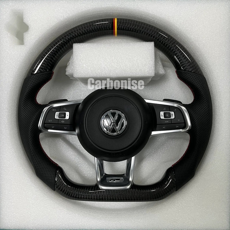 Volkswagen Golf Steering Wheel (Carbon Fiber+Perforated Leather) #12 by CARBONISE