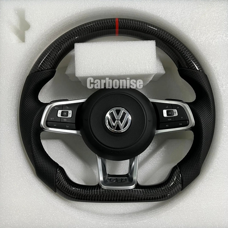Volkswagen Golf Steering Wheel (Carbon Fiber+Perforated Leather) #14 by CARBONISE